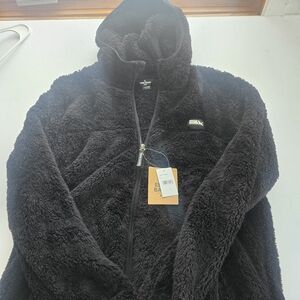 NWT Eddie Bauer Kids Sherpa Fleece Hoodie - Black - Size XL (14/16)